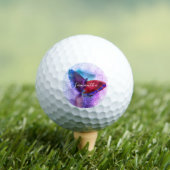 Balles De Golf Aquarelle Ombre Papillon rose et violet (T-shirt Insitu)