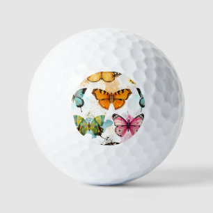 Balles De Golf Aquarelle Papillon Motif sans couture