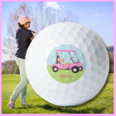 Balles De Golf Aquarelle rose Panier de golf personnalisé