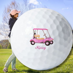 Balles De Golf Aquarelle rose Personnalisé Golf Panier Balls de G