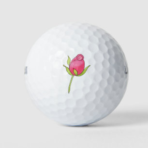Balles De Golf Aquarelle rose Rosebud