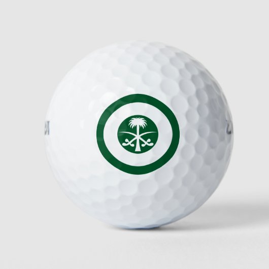 Balles De Golf Arabie Saoudite rond drapeau du pays symbole armée (Devant)
