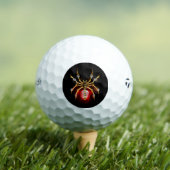 Balles De Golf Araignée steampunk sur fond noir (T-shirt Insitu)