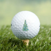 Balles De Golf Arbre à pin bleu vert (T-shirt Insitu)