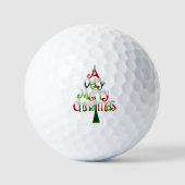 Balles De Golf Arbre de Noël très joyeux (Recto)