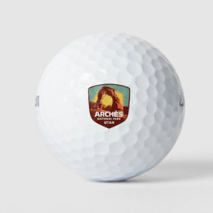 Balles De Golf Arches National Park Utah Travel Emblem