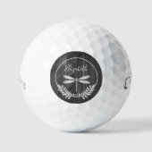Balles De Golf Argent Dragonfly Rustic Golf Balls (Recto)