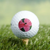 Balles De Golf Argent Star Marbre Poinsettias Pink Holiday Floral (T-shirt Insitu)