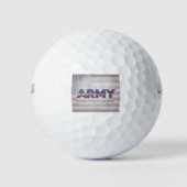 Balles De Golf Armée "Soldat, Vétéran, Américain" (Devant)