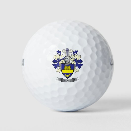 Balles De Golf Armoiries de Clark Family Crest (Devant)