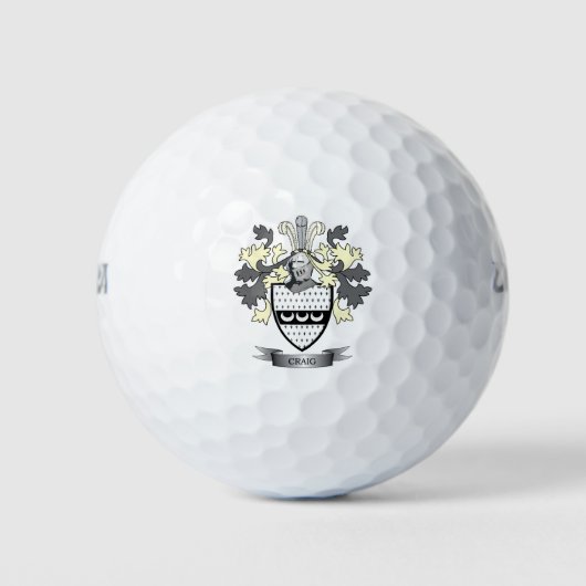 Balles De Golf Armoiries de Craig Family Crest (Devant)