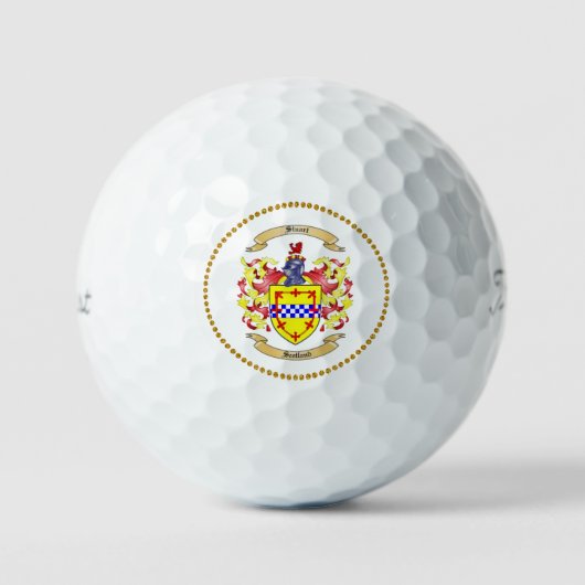 Balles De Golf Armoiries de la famille Stuart Golf Balls (Recto)