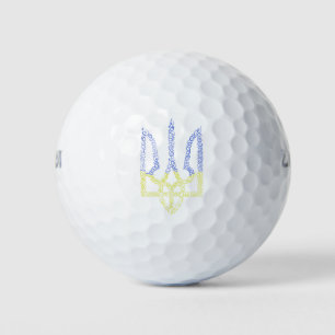 Balles De Golf Armoiries de l'Ukraine trident motif de la spirale