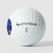 Balles De Golf Arrière - plan Bleu XMAS avec des flocons de neige (Logo)