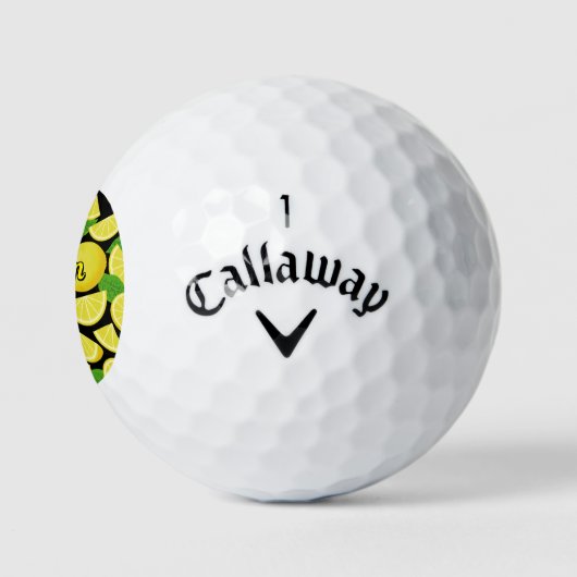 Balles De Golf Arrière - plan citron (Logo)