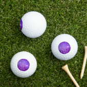Balles De Golf Arrière - plan de feuille violet avec étoiles (Herbe in situ)