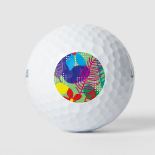 Balles De Golf Arrière - plan de fleurs colorées