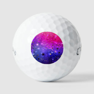 Balles De Golf Arrière - plan rose brillant