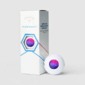 Balles De Golf Arrière - plan rose brillant (Conditionnement)