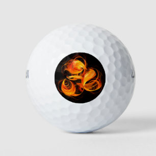 Balles De Golf Art Abstrait Fireball