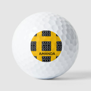 Balles De Golf Art africain, Motif ethnique orange