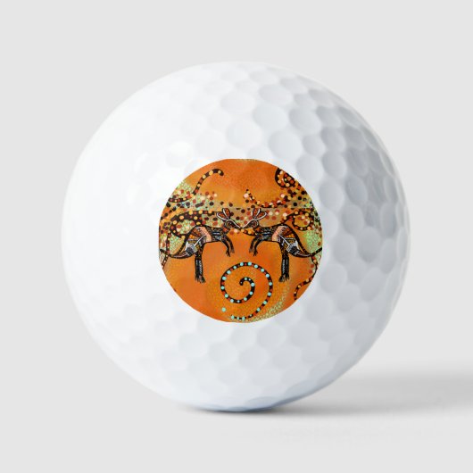 BALLES DE GOLF ART AUSTRALIEN (Recto)