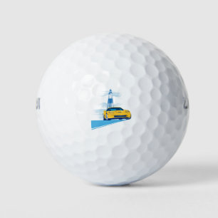 BALLES DE GOLF ART AUTOMOBILE DE VETTE ÉLÉGANT
