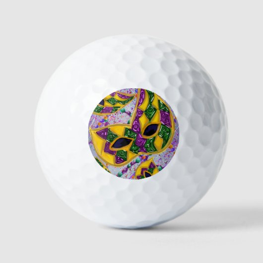 BALLES DE GOLF ART DE MARDI GRAS (Recto)
