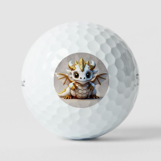 Balles De Golf "Art du crâne dragon" (Recto)