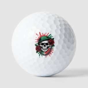Balles De Golf Art graphique audacieux : Crâne en chapeau melon a