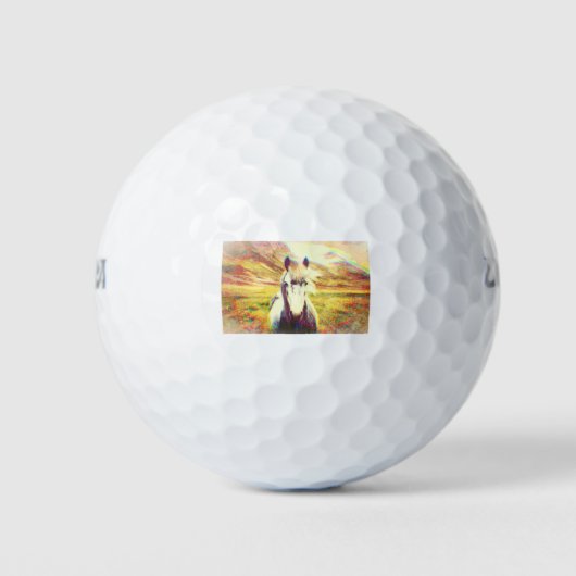 Balles De Golf Art numérique du cheval d'Islande (Devant)