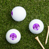 Balles De Golf Arygle pourpre avec pointillage blanc (Herbe in situ)