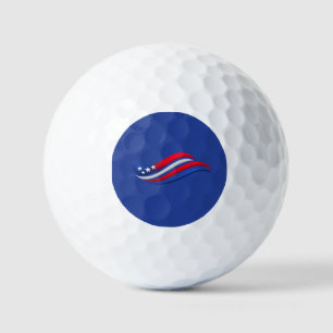 Balles De Golf Assiette à drapeau ondulé patriotique Célébratio