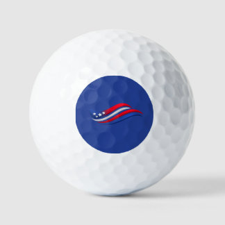 Balles De Golf Assiette à drapeau ondulé patriotique | Célébratio