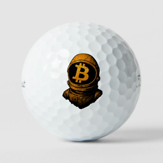 Balles De Golf Astronaut Bitcoin-Crypto (Recto)