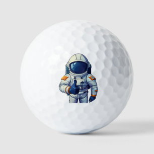 Balles De Golf astronaute en combinaison spatiale montrant le pou