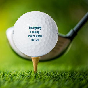 Balles De Golf Atterrissage d'urgence drôle : Zone d'eau dangereu
