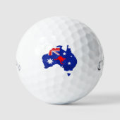 Balles de Golf Aussie - Cadeau Kangourou Drapeau A (Recto)