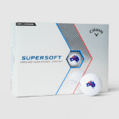 Balles de Golf Aussie - Cadeau Kangourou Drapeau A (Conditionnement)