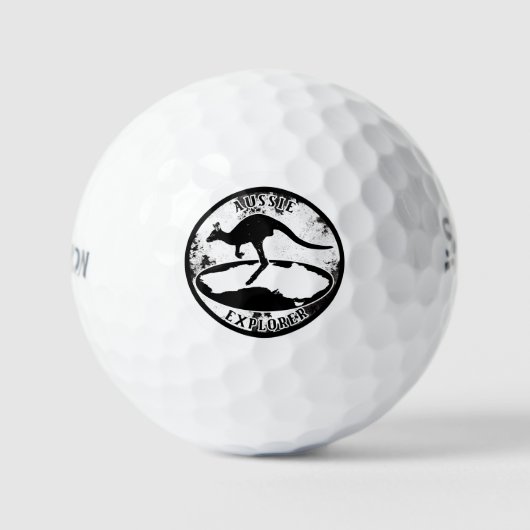 Balles De Golf Aussie Explorer en grunge (Recto)