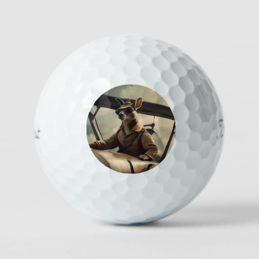 Balles De Golf Aussie Kangaroo Pilot, (Recto)