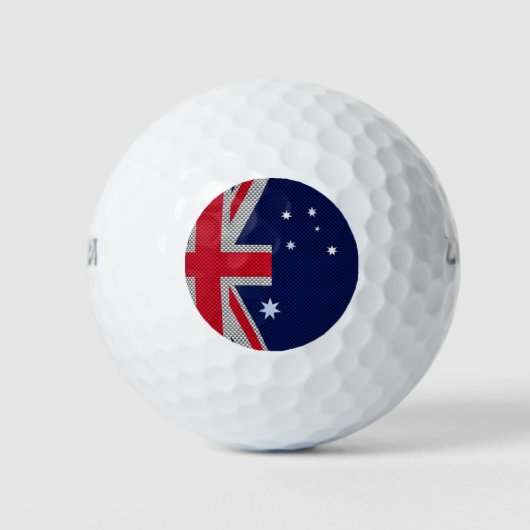 Balles De Golf Australia Flag Design in Carbon Chrome Styles (Devant)