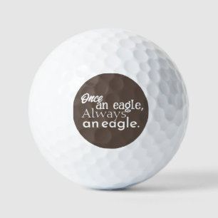 Balles De Golf Autrefois aigle, toujours aigle. Blanc foncé Brown