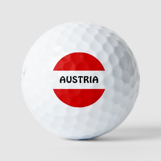 Balles De Golf AUTRICHE : Drapeau de l'Autriche (Devant)