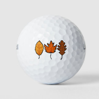 Balles De Golf Autumn Pixel Leaves