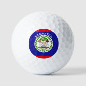 Balles de golf avec drapeau brésilien et nom perso (Recto)