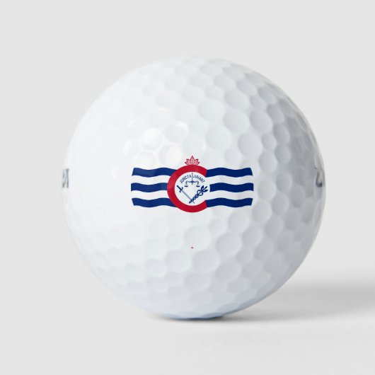 Balles de golf avec le drapeau de Cincinnati, Ohio (Devant)