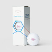 Balles de golf avec monogramme rose pâle et initia (Conditionnement)
