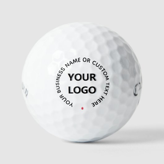 Balles de golf avec tampon de texte de logo d'entr (Recto)