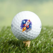 Balles De Golf Aventure de fusée spatiale – Fusée aquarelle (T-shirt Insitu)